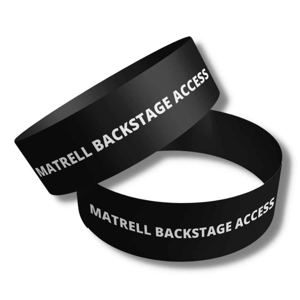 2 For 1 Matrell Backstage Black Wristbands!
